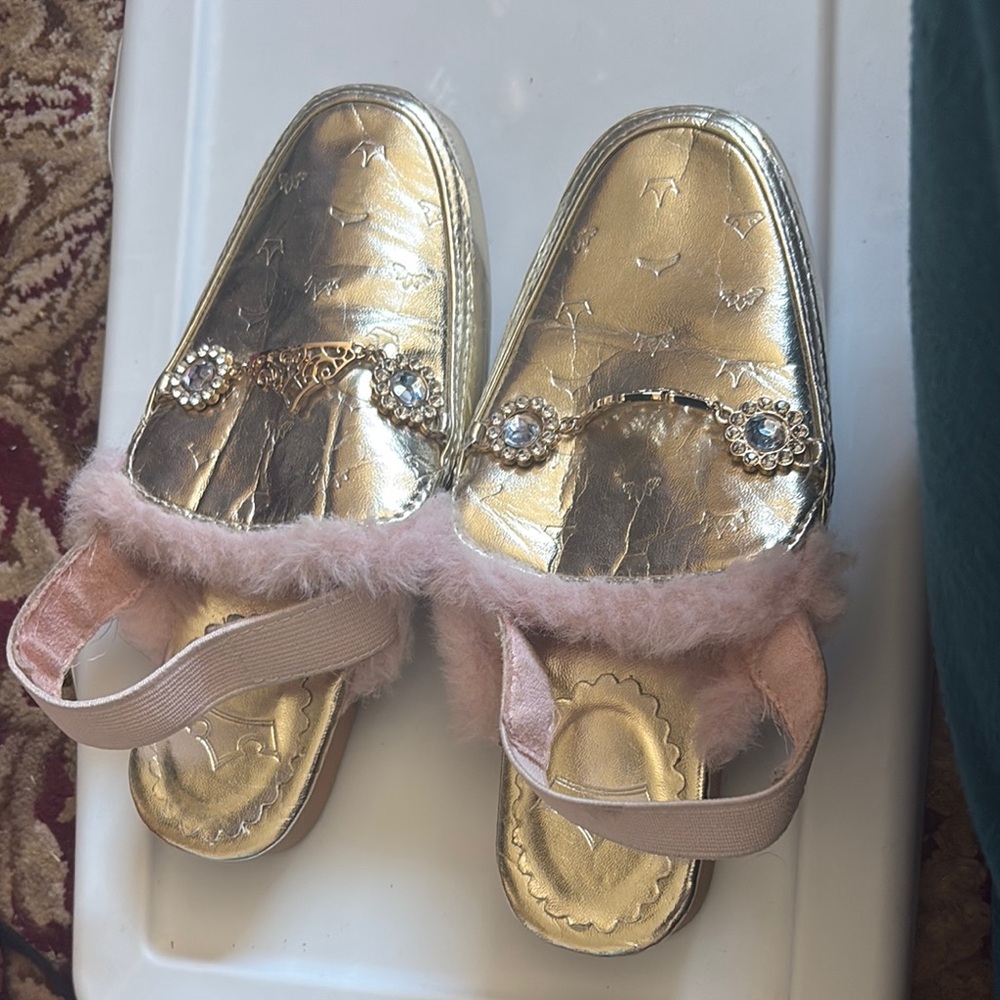 Disney Gold and Pink Women's Slippers
